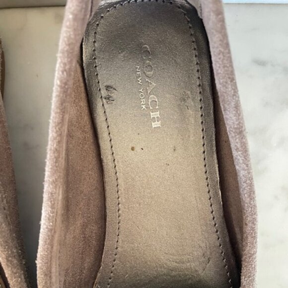 COACH Fortunata Gray Suede C Bit Driving Flats Loafers 6.5B - Picture 16 of 16